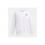 Under Armour Icon Fleece Γυναικείο Φούτερ με Λαιμόκοψη Λευκό