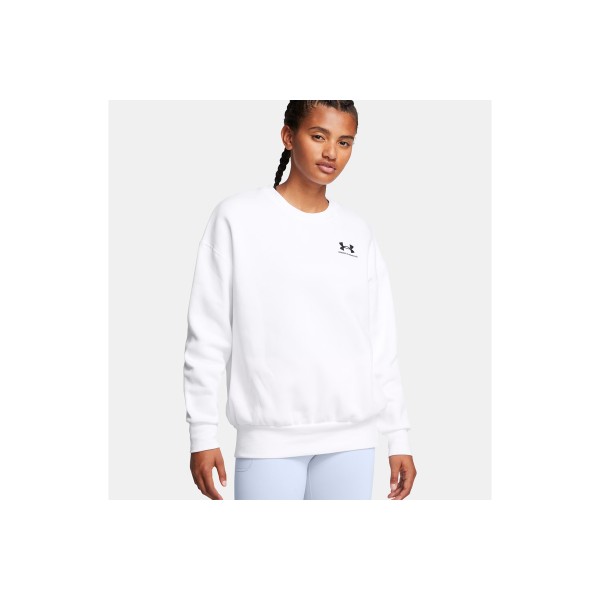 Under Armour Essential Fleece Os Crew Μπλούζα Με Λαιμόκοψη Γυναικεία (1379475 100)