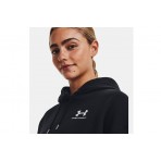 Under Armour Icon Fleece Γυναικείο Φούτερ με Κουκούλα Μαύρο