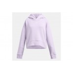 Under Armour Rival Fleece Παιδικό Cropped Φούτερ με Κουκούλα Λιλά