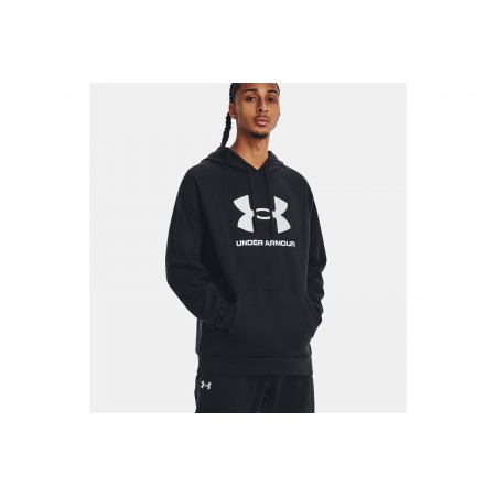 Under Armour Rival Fleece Logo Ανδρικό Φούτερ με Κουκούλα Μαύρο