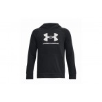 Under Armour Rival Fleece Big Logo Παιδικό Φούτερ με Κουκούλα Μαύρο