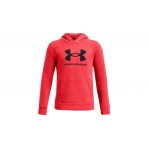 Under Armour Rival Fleece Big Logo Παιδικό Φούτερ με Κουκούλα Κόκκινο