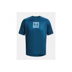 Under Armour Tech Prt Fill Ανδρικό Κοντομάνικο T-Shirt Ρουά, Σιέλ