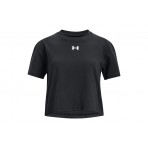 Under Armour Sportstyle Logo Κοντομάνικη Crop Top Μπλούζα Μαύρη