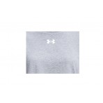 Under Armour Sportstyle Logo Κοντομάνικη Crop Top Μπλούζα Γκρι