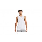 Under Armour Tech Tank Ανδρική Αμάνικη Μπλούζα Λευκή