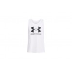 Under Armour Sportstyle Logo Ανδρική Αμάνικη Μπλούζα Λευκή