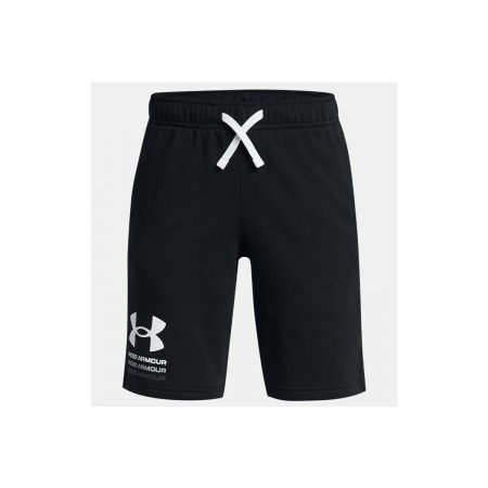 Under Armour Rival Terry Παιδική Αθλητική Βερμούδα Μαύρη