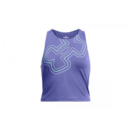 Under Armour Motion Branded Γυναικεία Αμάνικη Crop Top Μπλούζα