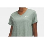 Under Armour Tech Twist V-Neck Κοντομάνικο Αθλητικό T-Shirt Χακί