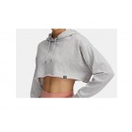 Under Armour Icon Terry Γυναικείο Crop Hoodie Γκρι