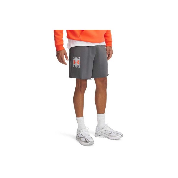 Under Armour Rival Terry Logo 8 In Short Βερμούδα Αθλητική Ανδρική (1390147 025)