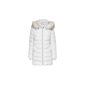 Only Onlcamilla Quilted Furhood Coat Cc Otw Μπουφάν Puffer (15204606 BRIGHT WHITE)