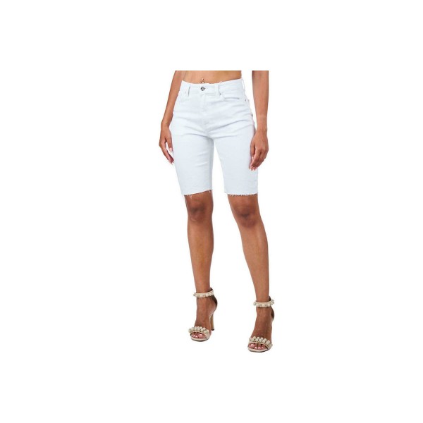 Only Onlemily Hw Long Color Shorts Pnt Βερμούδα Τζην Γυναικεία (15211263 WHITE)