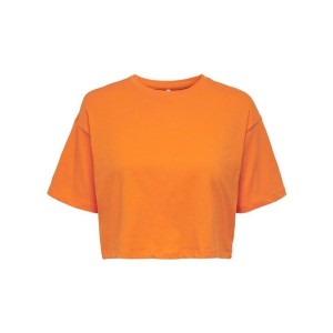 Only Onlmay S-S Boxy Cropped Top Box Jrs Crop Top Κοντομάνικο Γυν (15252473 ORANGE PEEL)