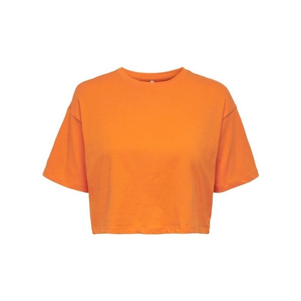 Only Onlmay S-S Boxy Cropped Top Box Jrs Crop Top Κοντομάνικο Γυν (15252473 ORANGE PEEL)