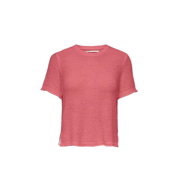 Only Onlsunny Ss Pullover Knt T-Shirt Γυναικείο (15254282 TEA ROSE)