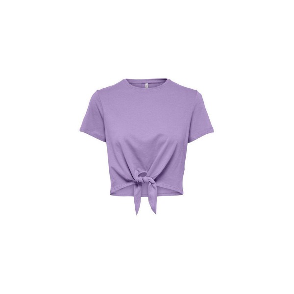 Only Onlmay S-S Short Knot Top Box Jrs Top Κοντομάνικο Γυναικείο (15257467 PURPLE ROSE)