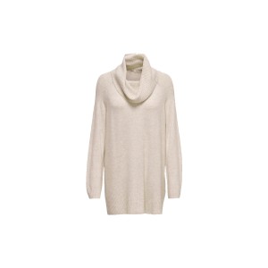 Only Ronja Seawool L-S Roll Pullover Knt Μπλούζα Πλεκτή (15268151 BIRCH)