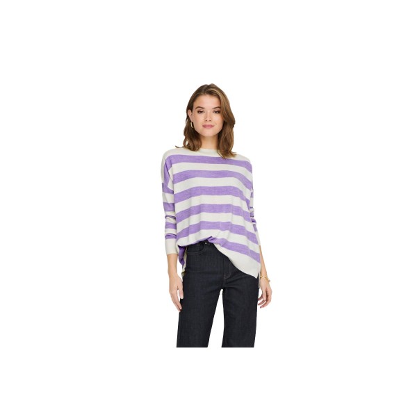 Only Onlamalia Ls Boatneck Cc Knt Μπλούζα Πλεκτή Γυναικεία (15280492 PURPLE ROSE-CLOUD)