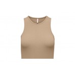 Only Onlbelia S-L Tank Top Crop Top Αμάνικο Γυναικείο (15289847 IRISH CREAM)