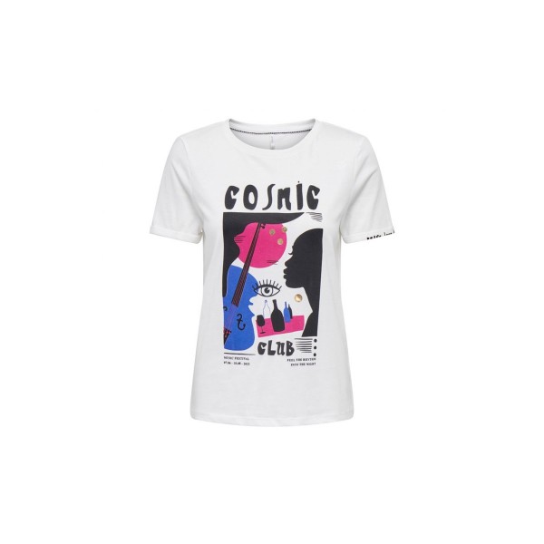 Only Onlmelanie S-S Club Top Box Jrs T-Shirt Γυναικείο (15290560 CLOUD DANCER-COSMIC)