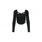 Only Onllisa Ls Squareneck Knt Crop Top Μακρυμάνικο Γυναικείο