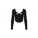 Only Onllisa Ls Squareneck Knt Crop Top Μακρυμάνικο Γυναικείο