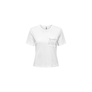 Only Onlrhine Ss Detail Top Jrs T-Shirt Γυναικείο (15303801 CLOUD DANCER)