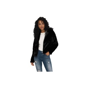 Only Onlnewchris Fur Hooded Cc Otw Μπουφάν Sherpa Γυναικείο (15304759 BLACK)