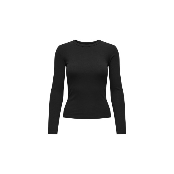 Only Onleasy L-S Top Jrs Μπλούζα Με Λαιμόκοψη Γυναικεία (15325814 BLACK)