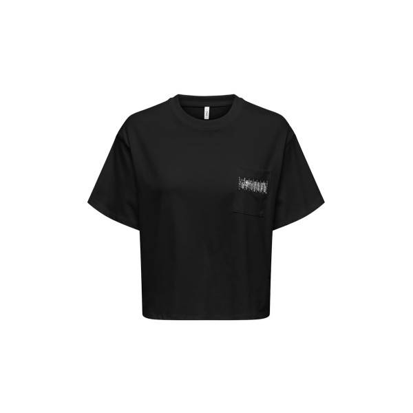 Only Onlzia S-S Tee Box Jrs T-Shirt Γυναικείο (15330275 BLACK-POCKET PEA)