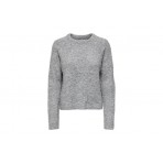 Only Onlcirola Ls O-Neck Knt Πουλόβερ Γυναικείο (15331235 LIGHT GREY-MELANGE)