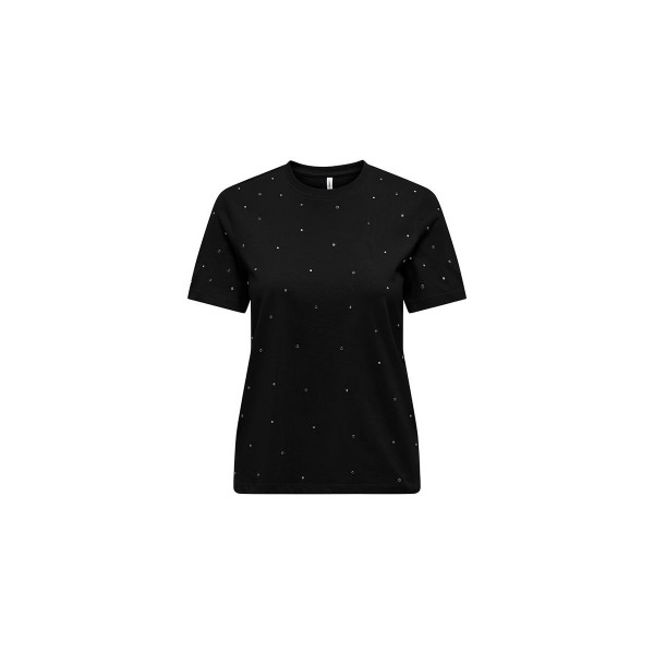 Only Onlglobe Life S-S O-Neck T-Shirt Γυναικείο (15342984 BLACK-GUNM-TRANS)