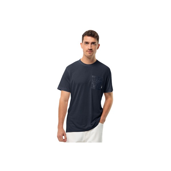 Jack Wolfskin Pocket Karana T-Shirt Ανδρικό (1809781-1010)