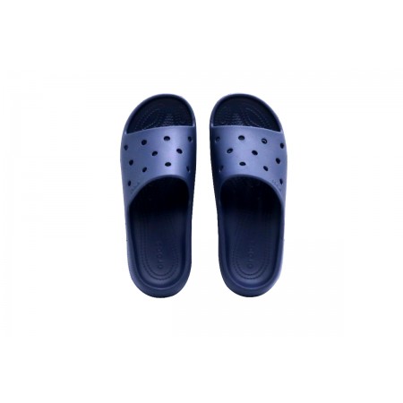 Crocs Classic Slide V2 Ανδρικές Παντόφλες Μπλε Σκούρες