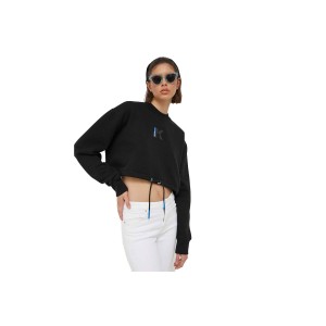 Karl Lagerfeld Relaxed Tied Sweat Crop Top Μακρυμάνικο (235J1802 J101)