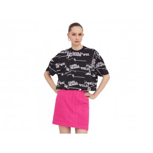 Karl Lagerfeld Oversized Cropped Sslv Tee Crop Top Κοντομάνικο (240J1707 J256)