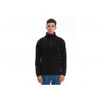 Emerson Ανδρική Half Zip Fleece Μακρυμάνικη Μπλούζα Μαύρη