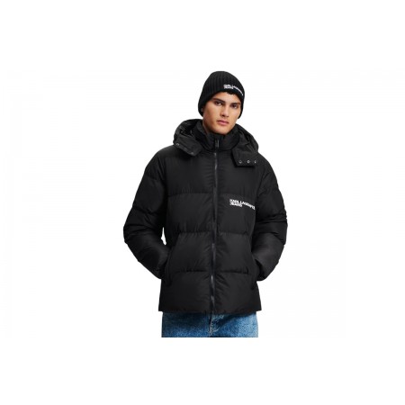 Karl Lagerfeld Hooded Regular Ανδρικό Puffer Μπουφάν με Κουκούλα