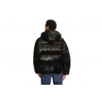 Karl Lagerfeld Relaxed Shiny Ανδρικό Puffer Μπουφάν με Κουκούλα