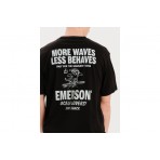 Emerson MORE WAVES LESS BEHAVES Ανδρικό Κοντομάνικο T-Shirt Μαύρο