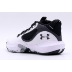 Under Armour Lockdown 6 Παιδικά Μπασκετικά Παπούτσια Λευκά, Μαύρα