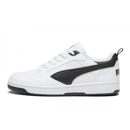 Puma Rebound V6 Low Ανδρικά Sneakers Λευκά, Μαύρα