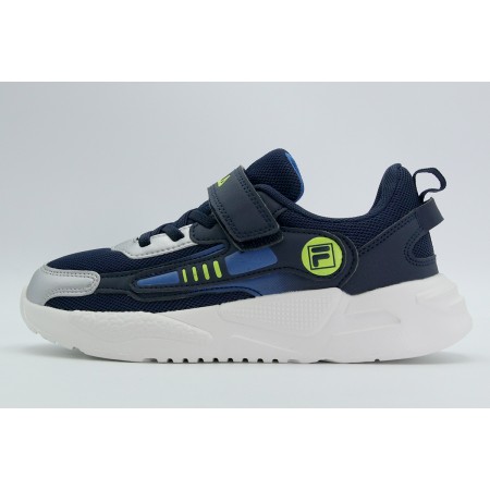 Fila Memory Twink V Παιδικά Sneakers Μπλε Σκούρα, Ασημί, Λευκά