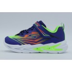 Skechers Glow Ultra Βρεφικά Sneakers Μπλε, Λαχανί, Λευκά, Πορτοκαλί