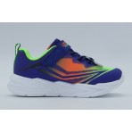 Skechers Glow Ultra Βρεφικά Sneakers Μπλε, Λαχανί, Λευκά, Πορτοκαλί