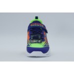 Skechers Glow Ultra Βρεφικά Sneakers Μπλε, Λαχανί, Λευκά, Πορτοκαλί