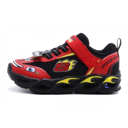 Skechers Wheel Buddies Βρεφικά Παπούτσια Κόκκινα, Μαύρα, Κίτρινα